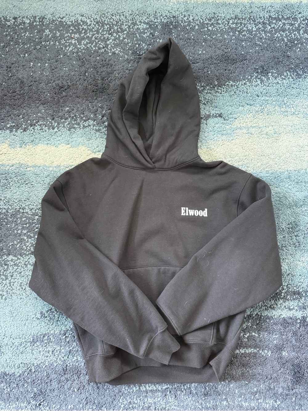 Elwood Trademark Logo Heavyweight Hoodie Black Size Small